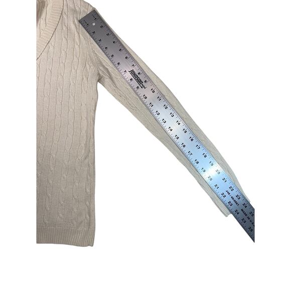 Ann Taylor Loft Sweater Women’s MP Lightweight Rabbit Hair Blend Cable Knit Soft - Picture 5 of 8